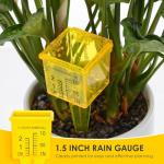 Operitacx 4pcs Rain Gauge Outdoor, Plastic Rain Gauges for Yard with Stake, Easy to Read Water Gauge for Rain Garden Lawn