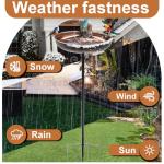 OUISJYER Metal Bird Baths for Outdoors, Birdbath & Birdfeeder with Metal Stake Garden Yard Lawn Decor 10inches