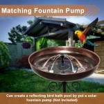 OUISJYER Metal Bird Baths for Outdoors, Birdbath & Birdfeeder with Metal Stake Garden Yard Lawn Decor 10inches