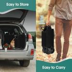 Homgava Collapsible Folding Wagon Cart,Heavy Duty Garden Cart with All Terrain Wheels,Portable Large Capacity Utility Wagon Cart for Camping Fishing Sports Shopping, Black