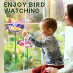 FLYVOLE Metal Bird Baths for Outdoors, Garden Bird Bath & Bird Feeders with Metal Stake, Hummingbird Feeder for Outdoor Garden Yard Lawn Decor (5PCS)