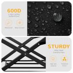 Collapsible Foldable Wagon, Beach Cart Large Capacity, Heavy Duty Folding Wagon Portable, Collapsible Wagon for Sports, Shopping, Camping (Black, 1 Year Warrant)