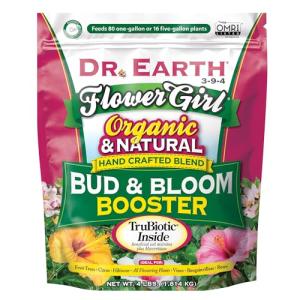 Dr. Earth GL61100518430 Fertilizer & Soil 707P Organic 8 Bud & Bloom Fertilizer in Poly Bag, 4-Pound, 4 lb, Natural