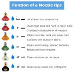 Hourleey 9 Pack Pressure Washer Extension Wand Upgrade Power Washer Lance with 6 Nozzle Tips, 30°,90°,120° Curved Rod, 1/4" Quick Connect, 4000 PSI