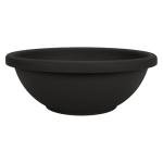 The HC Companies 15.5 Inch Garden Bowl Planter - Shallow Plant Pot with Drainage Plug for Indoor Outdoor Flowers, Herbs, Black