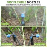 HIRALIY 118FT Greenhouse Mist Drip Irrigation Kit, Hanging Plant Watering System, Garden Watering System with 1/4" Blank Tubing and Misting Nozzles, Quick Connector Design Automatic Irrigation System