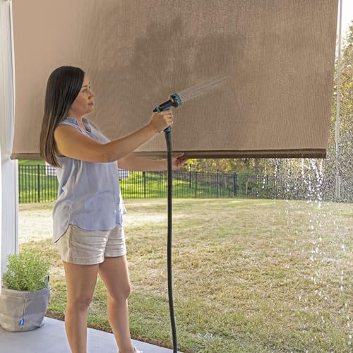 Almond 4' x 6' Coolaroo Outdoor Roller Shade