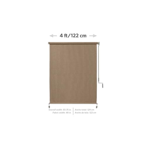 Almond 4' x 6' Coolaroo Outdoor Roller Shade