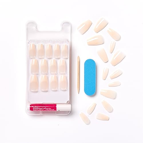 Leilani' French Manicure Set, Medium Length Square Nails