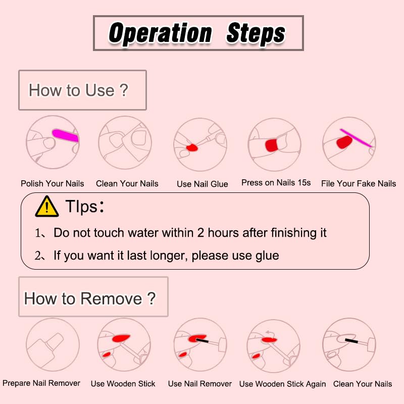 Ombre Nude Pink White Square Rhinestone Fake Nails