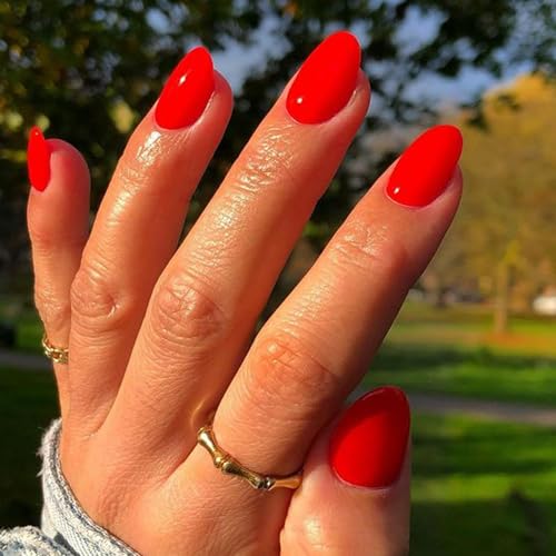 Modelones Valentines Press on Nails Kit, Red Oval