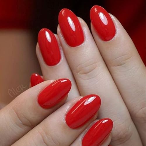 Modelones Valentines Press on Nails Kit, Red Oval