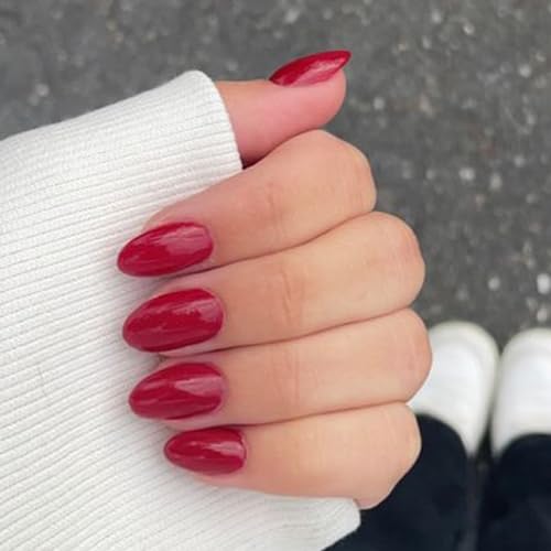 Modelones Valentines Press on Nails Kit, Red Oval