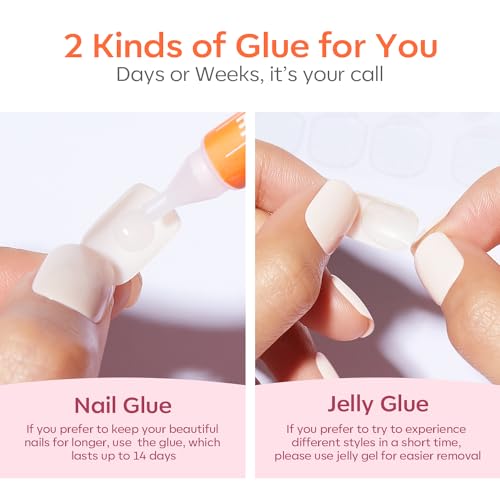 Modelones Valentines Press on Nails Kit, Red Oval