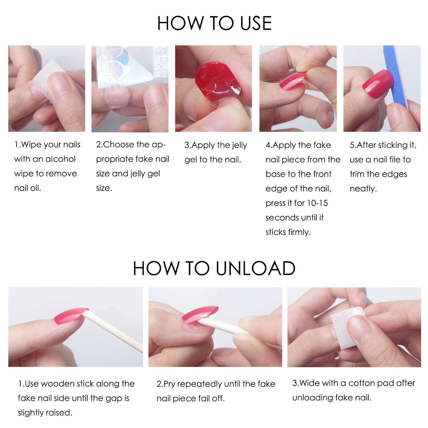 24Pcs Butterfly Charm French Design False Nails for Women