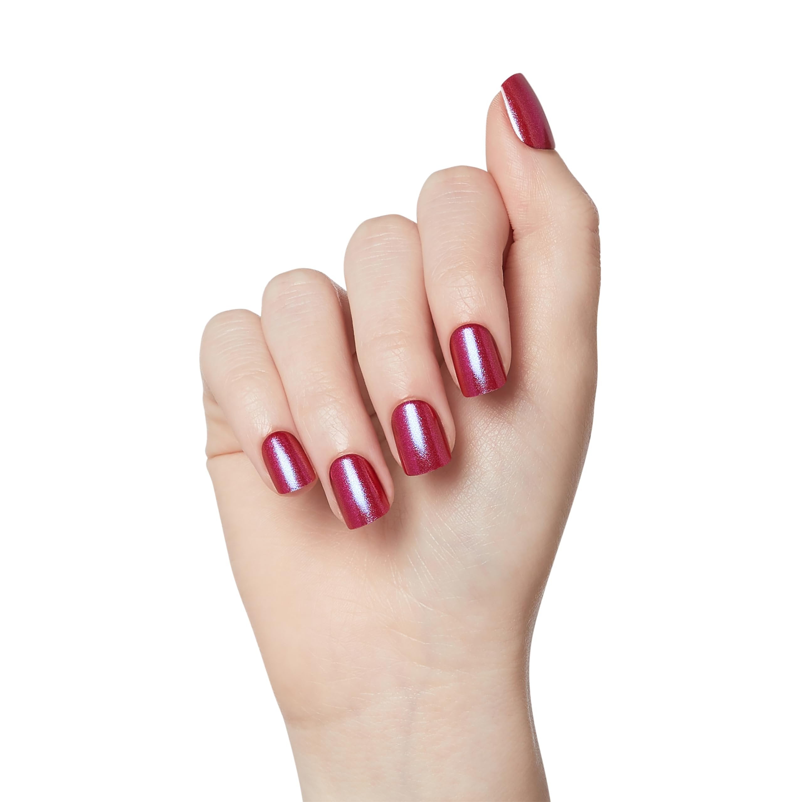 KISS imPRESS Color FX Press-On Nails, Red Square