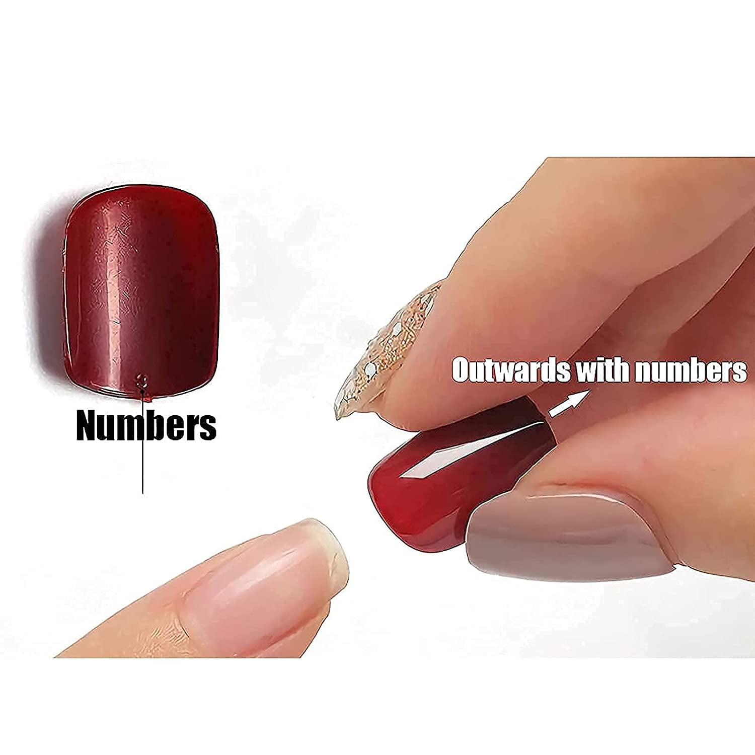 Blue Gradient Glitter Coffin Nails for Women & Girls