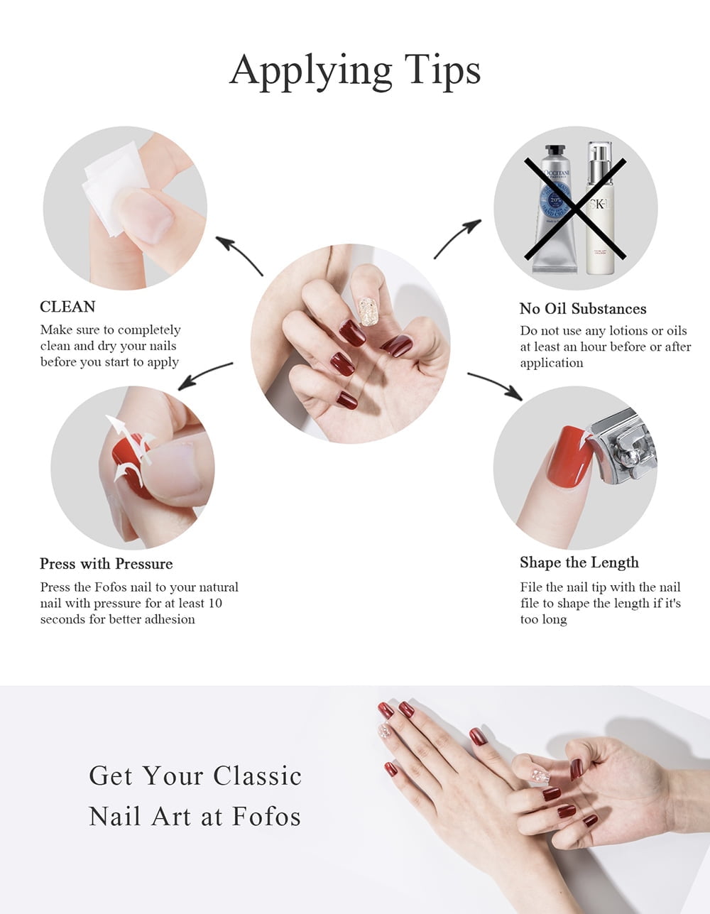 Light Purple French Daisy Press-on Short Square Fake Nails