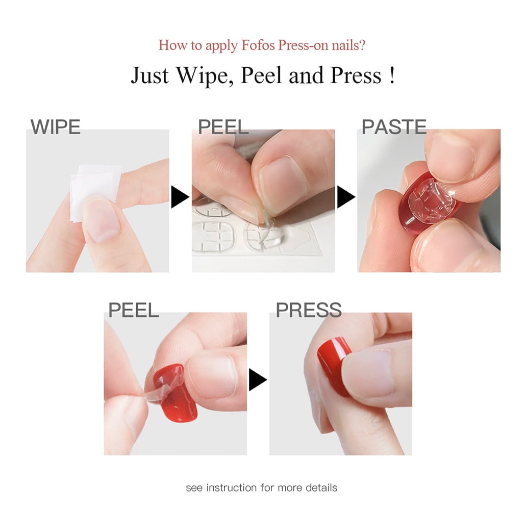 Light Purple French Daisy Press-on Short Square Fake Nails