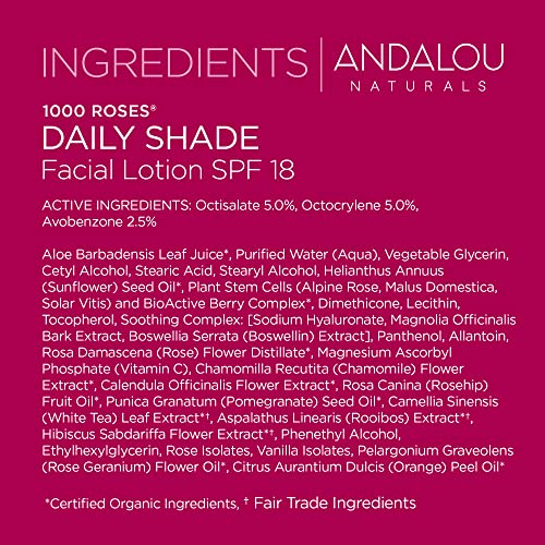 Andalou Naturals 1000 Roses SPF 18 Facial Lotion