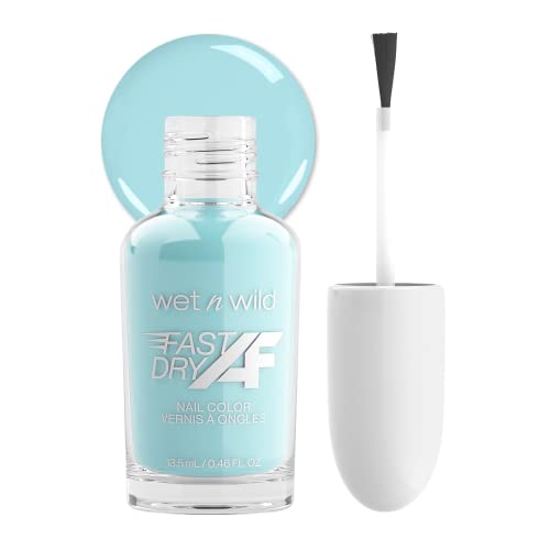 Fast dry Light Blue nail polish by Wet n Wild