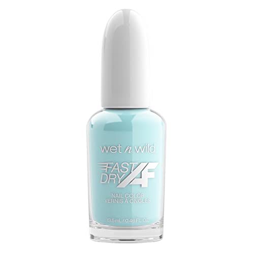 Fast dry Light Blue nail polish by Wet n Wild