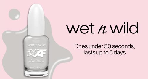 Fast dry Light Blue nail polish by Wet n Wild