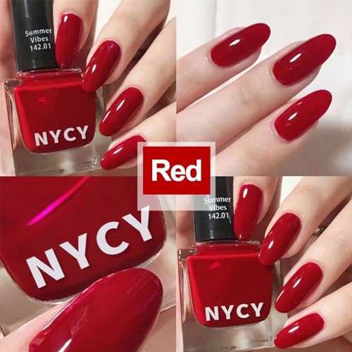 COSMOO 13ml Red Quick Dry Nail Polish Vegan