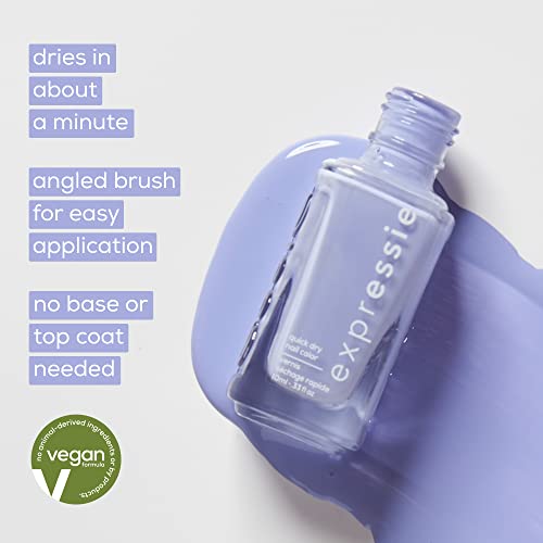 Expressie Quick-Dry Vegan Nail Polish, Hot Pink Crave