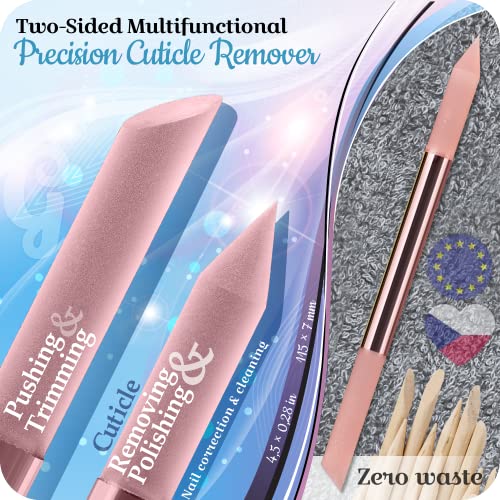 GLADZY Glass Cuticle Pusher & Manicure Stick Set