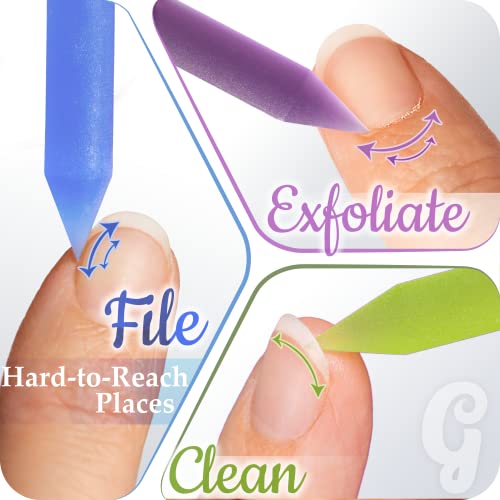 GLADZY Glass Cuticle Pusher & Manicure Stick Set