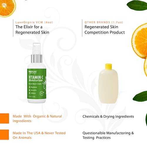 LuxeOrganix Organic Vitamin C Face Moisturizer - Anti-Aging