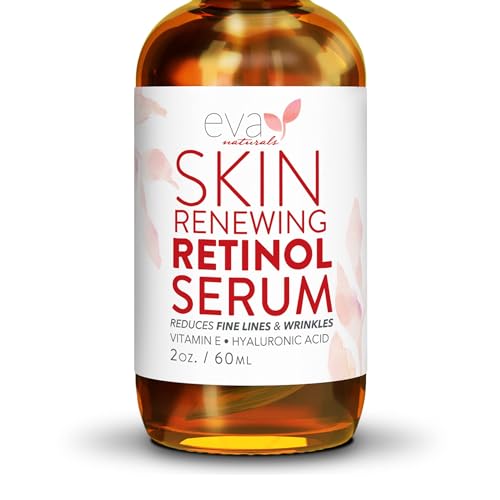 Eva Naturals Retinol Serum with Hyaluronic Acid - Anti Aging Formula for Face