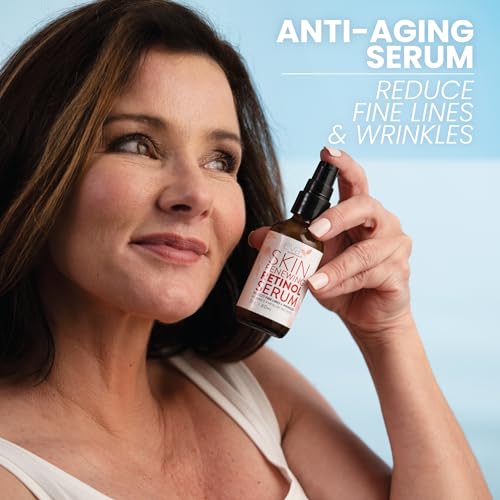 Eva Naturals Retinol Serum with Hyaluronic Acid - Anti Aging Formula for Face