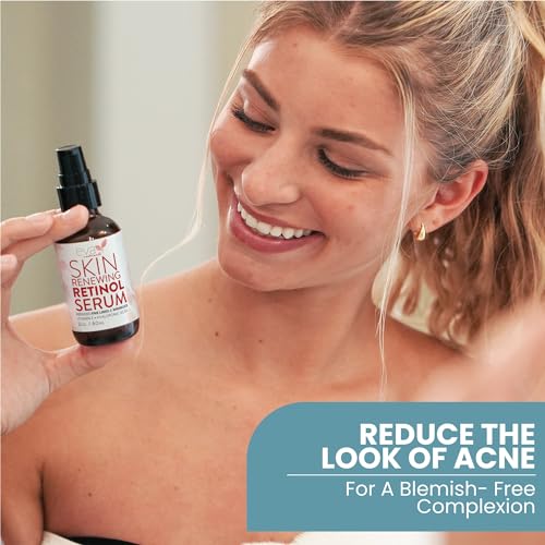 Eva Naturals Retinol Serum with Hyaluronic Acid - Anti Aging Formula for Face