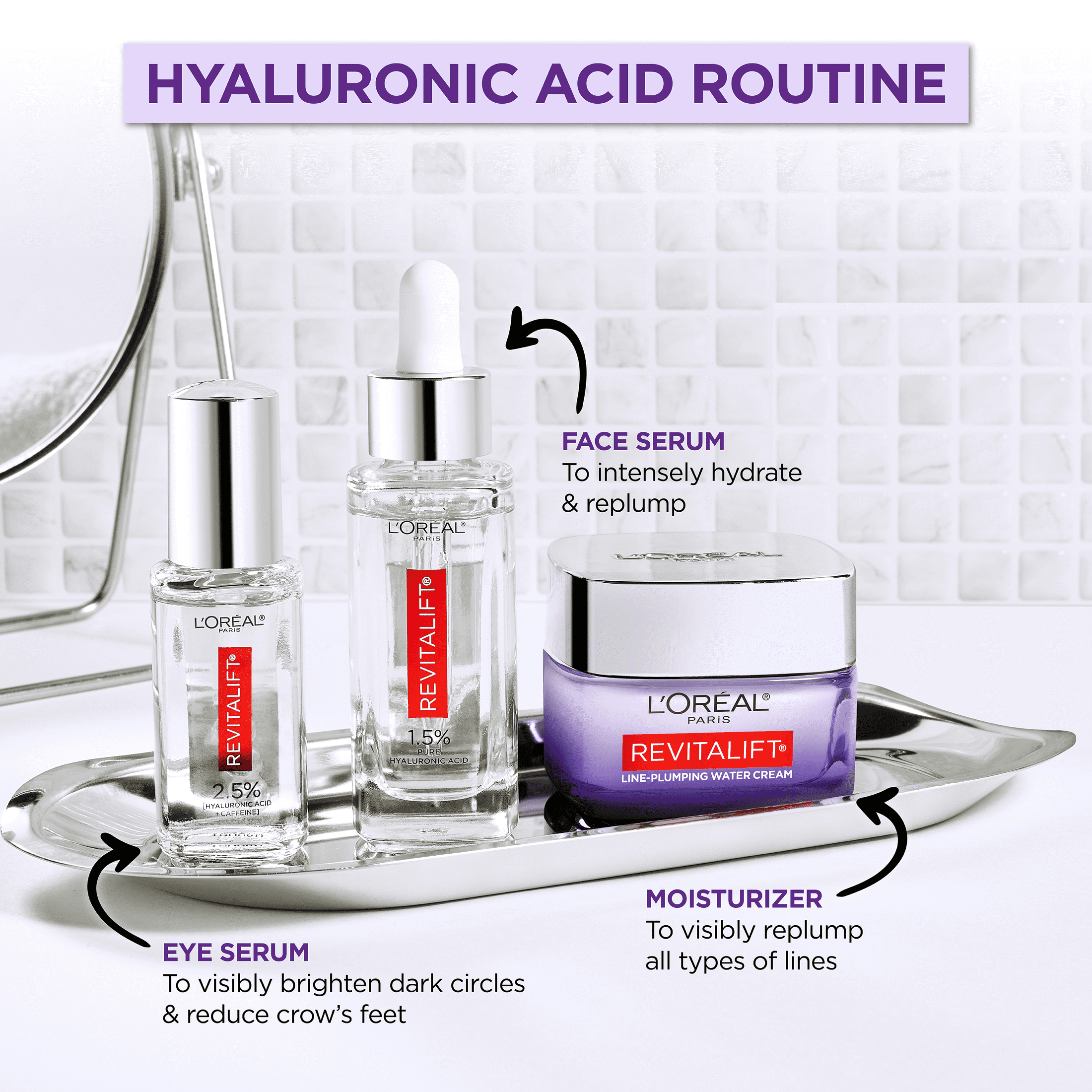 L'Oreal Paris Pure Hyaluronic Acid Serum (1 fl oz)