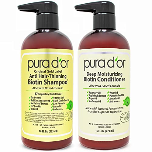 Premium Biotin Shampoo & Conditioner Set - Natural Hair Care