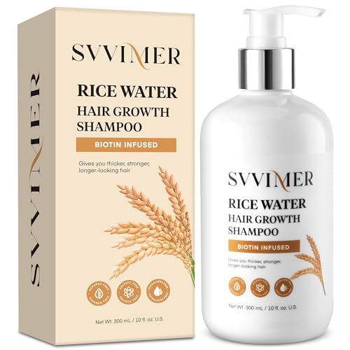 Svvimer Hair Growth Shampoo: Rice Water + Rosemary