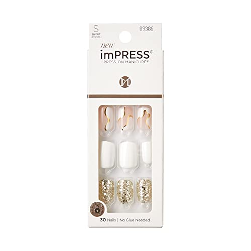 White Astounding No Glue Press On Nails Kit