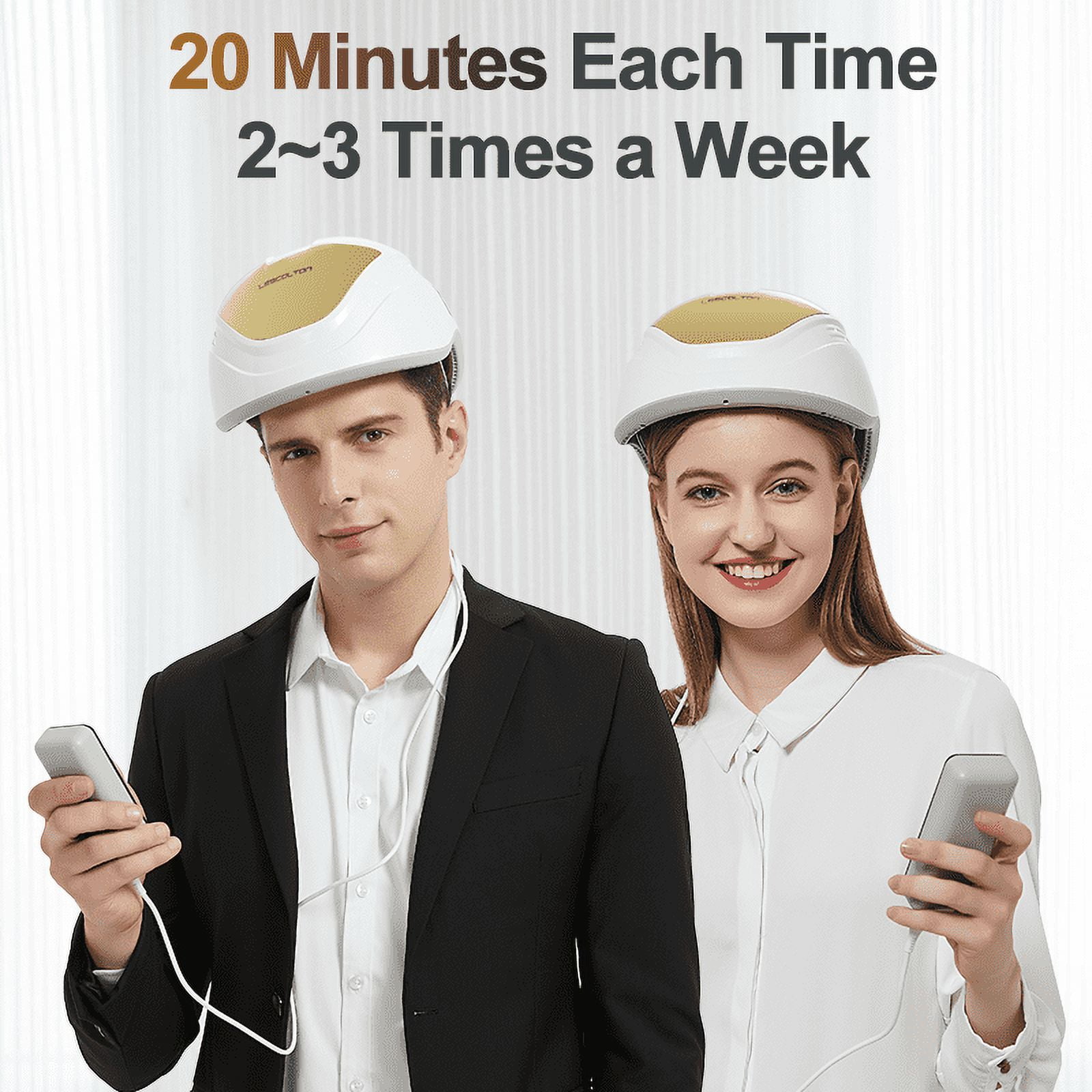 Rechargeable Laser Hair Growth Helmet for Men & Women