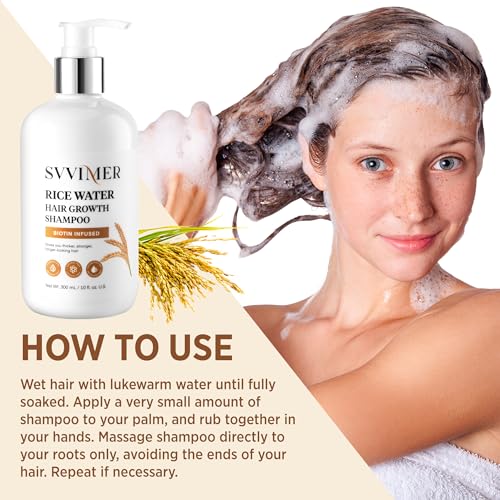 Svvimer Hair Growth Shampoo: Rice Water + Rosemary