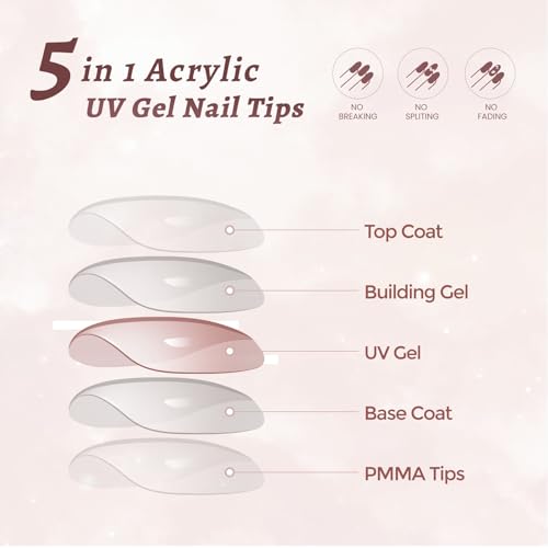 GloBlingle French Tip Press on Nails Kit - Pink