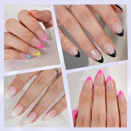 Misssix Almond French Tip Press On Nails Kit