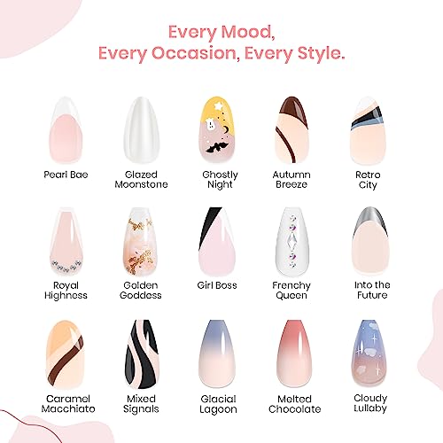 French Tip Almond Press On Nails Kit