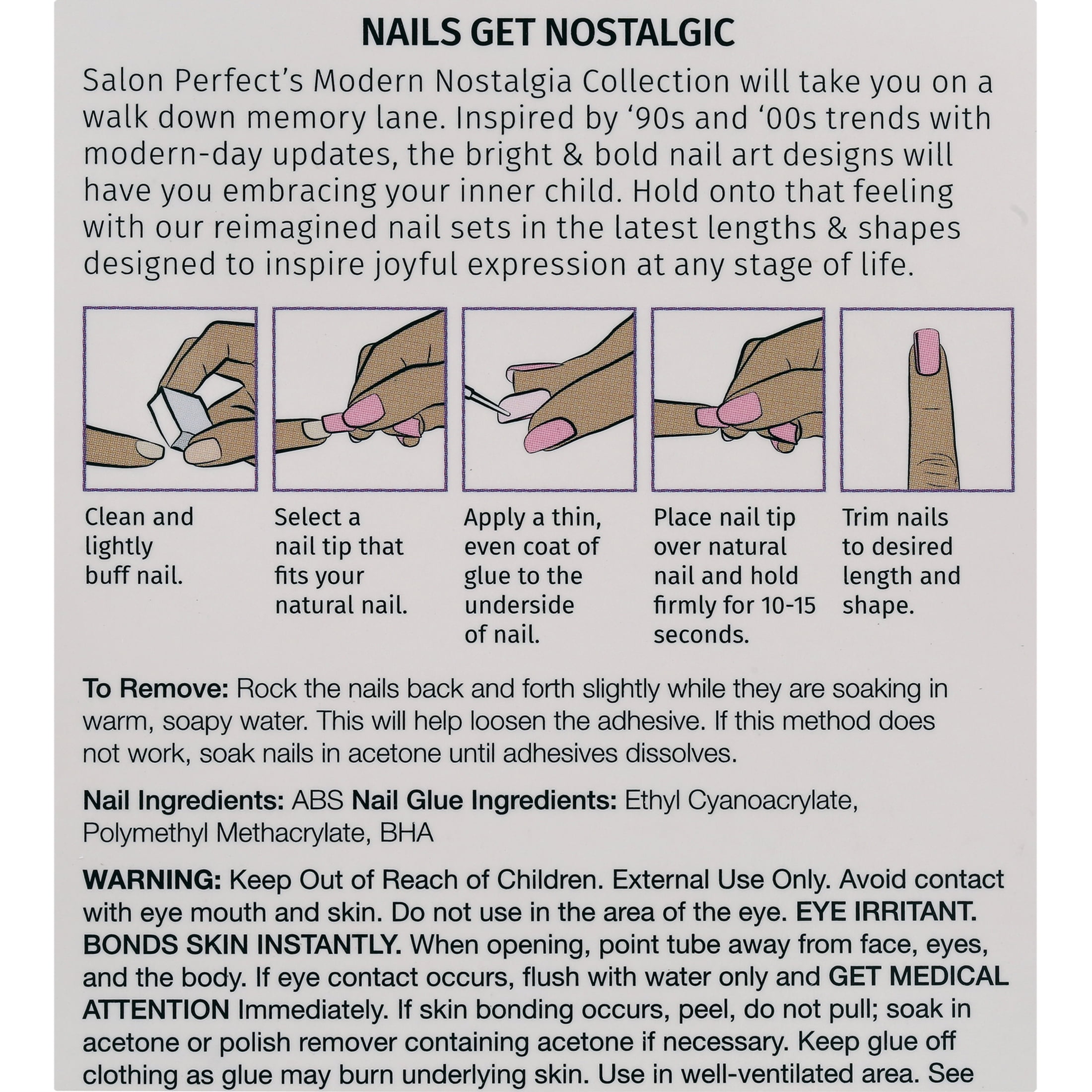 Neon Lightning Press On Nails, Modern Nostalgia Kit