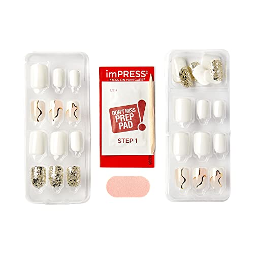 White Astounding No Glue Press On Nails Kit
