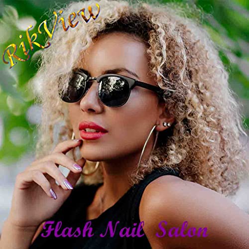 RikView Pink Medium Coffin Fake Nails with Butterflies