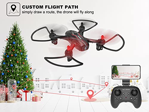 NEHEME NH530 Drones with Camera for Adults Kids, FPV Drone with 1080P HD Camera, RC Quadcopter for Beginners with Gravity Sensor, Headless Mode, One Key Return/Take Off/Landing, Drone with 2 Batteries