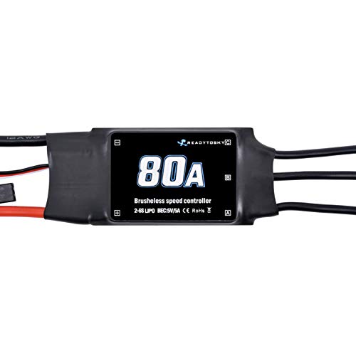 Readytosky 80A ESC 2-6S Brushless ESC Electric Speed Controller for RC FPV Airplane Helicopter Drone