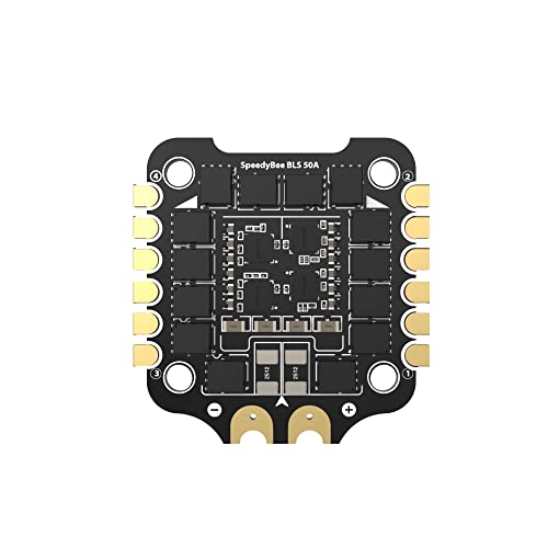 SpeedyBee F405 V3 50A 4in1 ESC, 3-6S 30x30 BLHeli_S JH50 ESC with 1500uF Low ESR Capacitor Full Configuration Supported for WiFi & Bluetooth FPV Drone Flight controller FC Stack